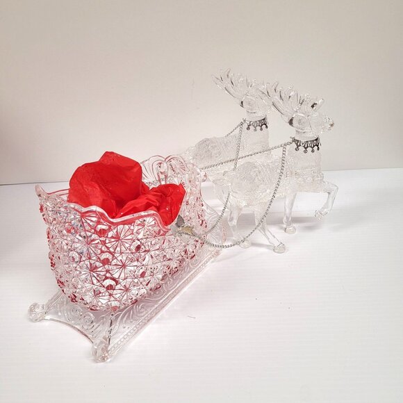Christmas Around the World Acrylic Crystalline  Sleigh & Reindeer House of Lloyd - Picture 2 of 6